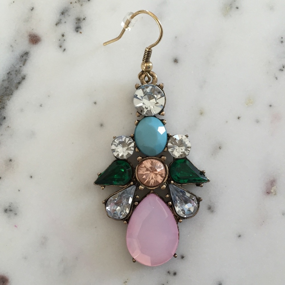 ๐ "Elise" Earrings || Pink & Clear Crystal - Picture 5 of 14